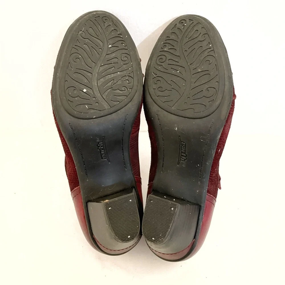Earth Shoes • Wanderlust Rosewood Cap Toe t strap Heel Pump Red Leather • 8B - Picture 7 of 9